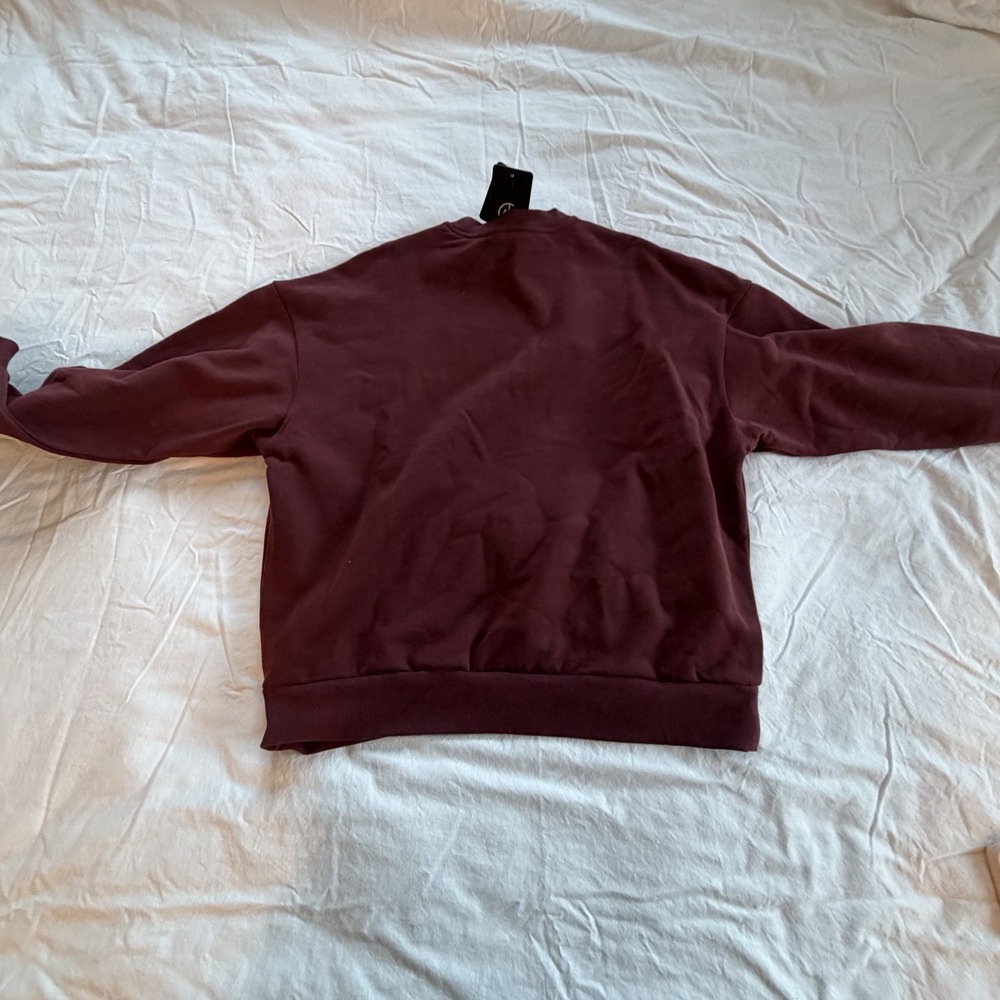 Gina Game Day Sweatshirt Womens Small Burgundy‎ Fleece Crewneck NWT - Picture 6 of 6